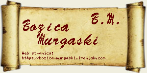 Božica Murgaški vizit kartica